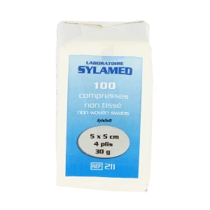 Sylamed Compr Non Stérile Non Tissée 30g/m2 5x5cm B/100