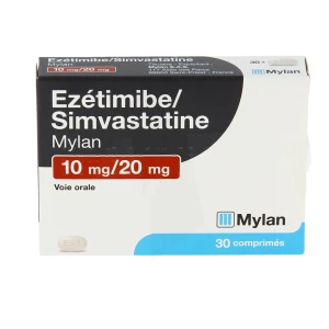 Ezetimibe/simvastatine Viatris 10 Mg/20 Mg, Comprimé