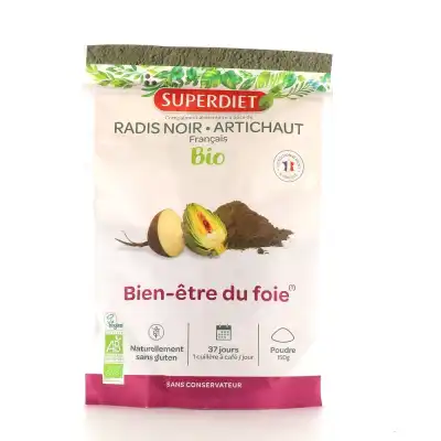 Superdiet Radis Noir Artichaut Bio Poudre Sachet/150g à VALENCE