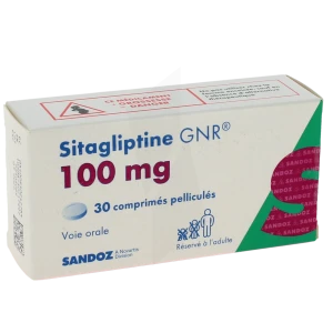 Sitagliptine Gnr 100 Mg, Comprimé Pelliculé