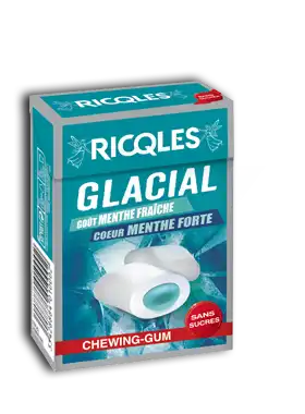 Ricqlès Chew Gum Glacial Sans Sucre B/21g à QUINCY-SOUS-SÉNART