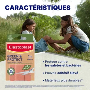 Elastoplast Green&protect Tissu Pansement à Découper 10x6cm