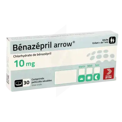 BENAZEPRIL ARROW 10 mg, comprimé pelliculé sécable