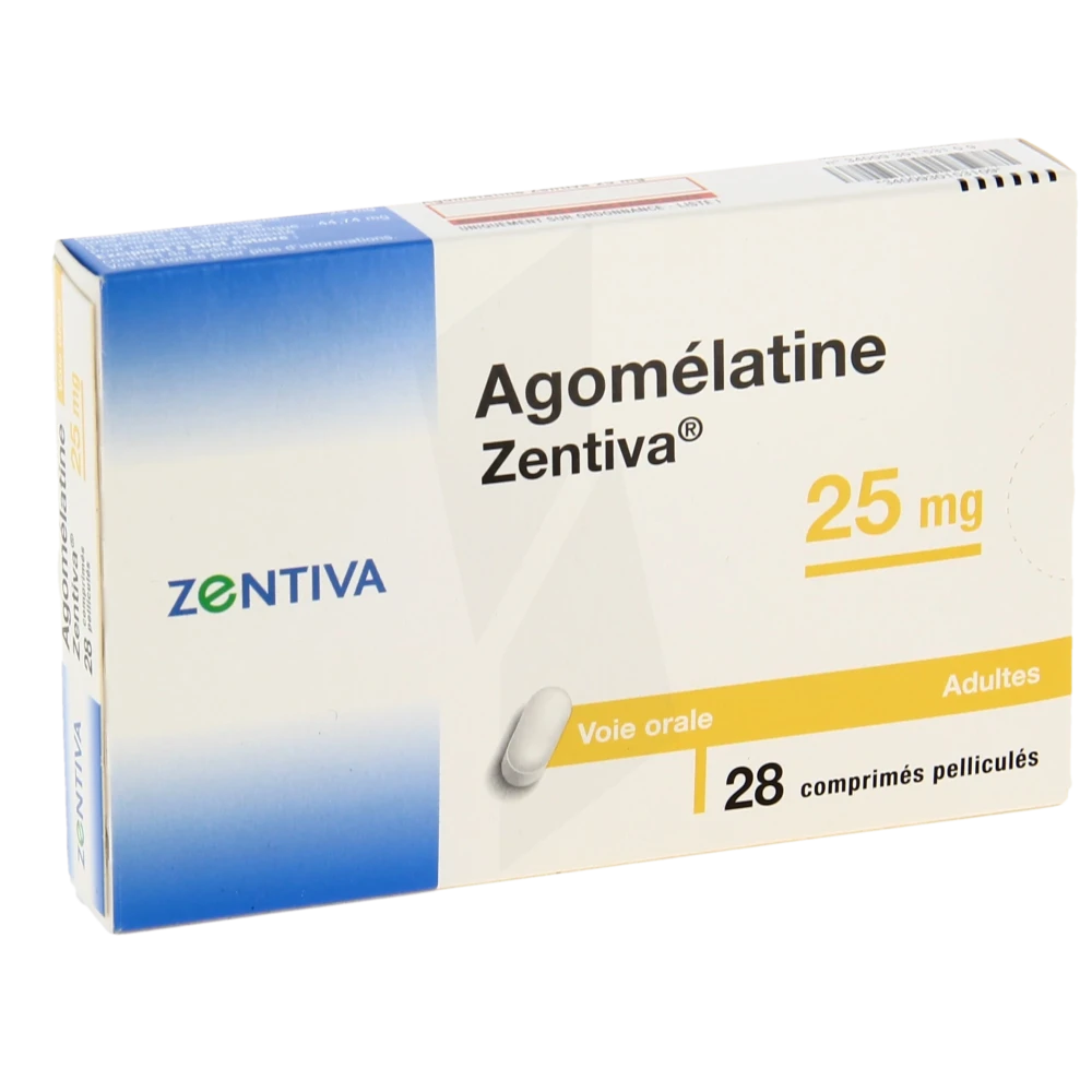 Agomelatine Zentiva 25 Mg, Comprimé Pelliculé