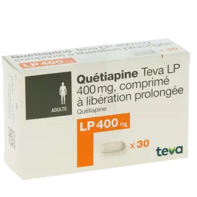Quetiapine Teva Lp 400 Mg, Comprimé à Libération Prolongée à Clermont-Ferrand