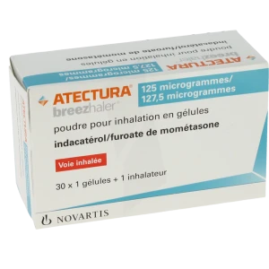 Atectura Breezhaler 125 Microgrammes/127,5 Microgrammes, Poudre Pour Inhalation En Gélule