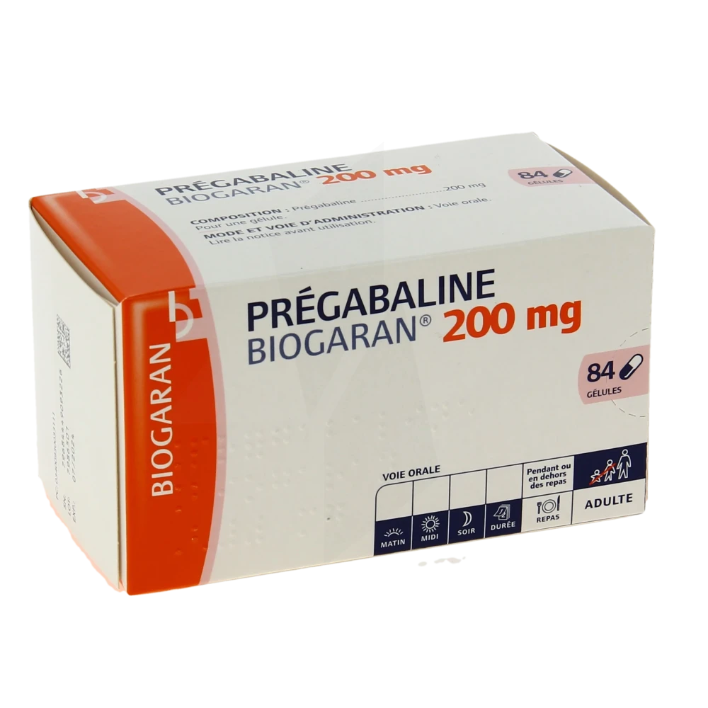 Pregabaline Biogaran 200 Mg, Gélule