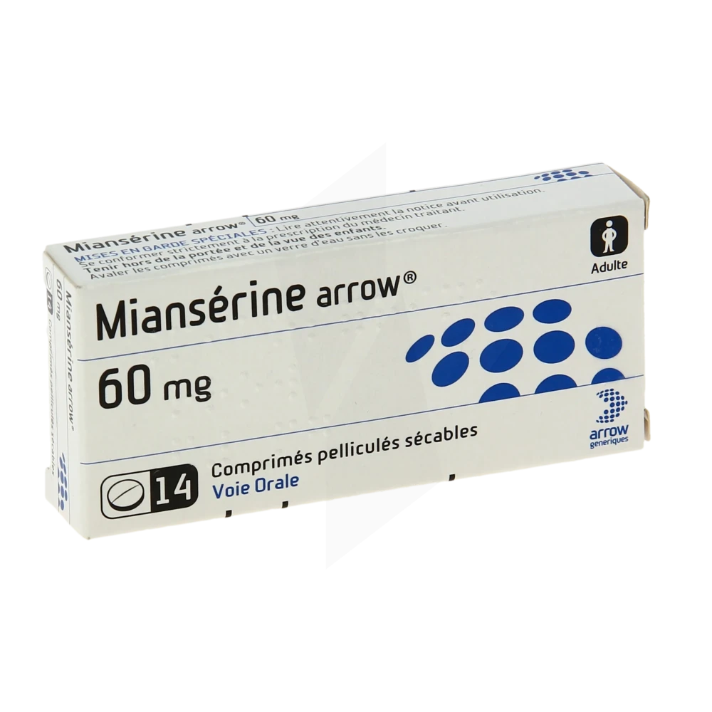 Mianserine Arrow 60 Mg, Comprimé Pelliculé Sécable