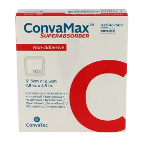 Convamax Pansement Superadsorbant 12.5x12.5cm Non Adhésif B/10