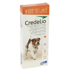 Credelio 225 Mg Comprime A Croquer Pour Chiens (> 5,5 - 11 Kg), Comprimé à Croquer