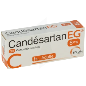 Candesartan Eg 8 Mg, Comprimé Sécable