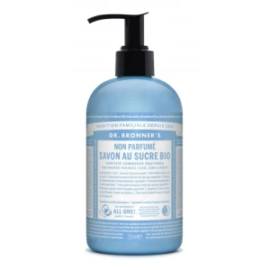 Dr Bronner's Savon Liquide Non ParfumÉ Et Sucre Bio Flacon Pompe - 355 Ml