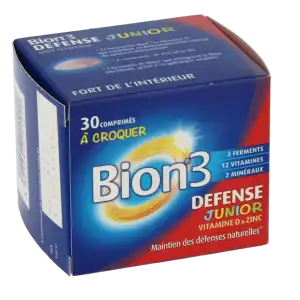 Bion 3 Défense Junior Comprimés à Croquer Framboise B/30 à Colomiers