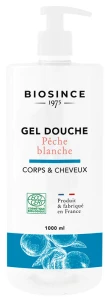Biosince 1975 Gel Douche Pêche Blanche Corps Et Cheveux 1l