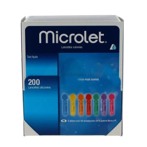 Microlet Lancettes Colorés B/200
