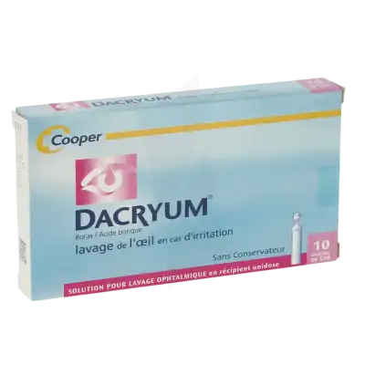 Dacryum, Solution Pour Lavage Ophtalmique En Récipient Unidose à Saint-Maximin