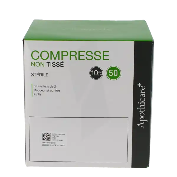 Apothicare Compresse Non-tissé Stérile 10x10 B/50