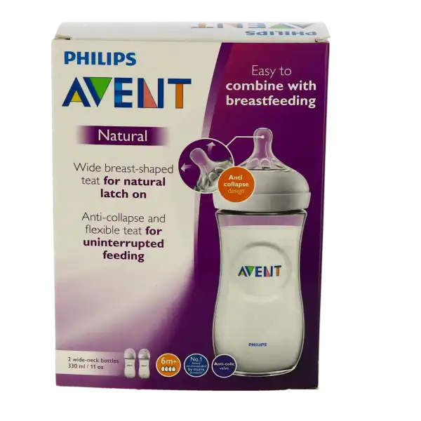 Avent Natural 2.0 Biberon Polypropylène 2x330ml