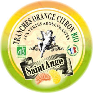 Saint-ange Bio Pastilles Orange Citron Boite Métal/50g