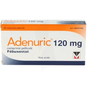Adenuric 120 Mg, Comprimé Pelliculé