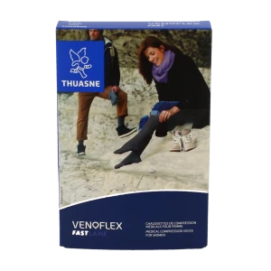 Venoflex Fast 2 Chaussette Laine Femme Torsades Ecru Taille 2n