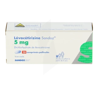 Levocetirizine Sandoz 5 Mg, Comprimé Pelliculé