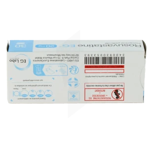 Rosuvastatine Eg 20 Mg, Comprimé Pelliculé