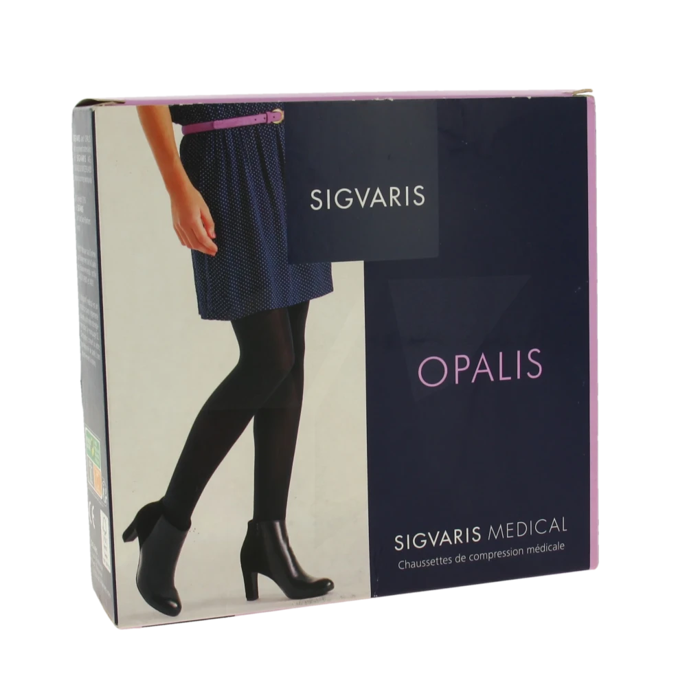 Sigvaris Opalis Chaussette Classe 2 Noir Normal Xl