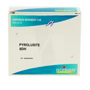 Boiron Pyrolusite 8dh Solution Buvable En Ampoules Boîte De 30 Ampoules