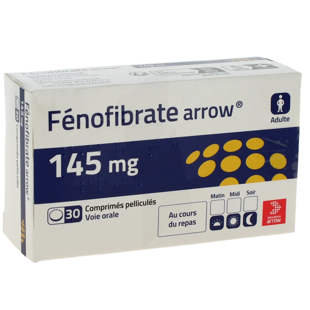 Fenofibrate Arrow 145 Mg, Comprimé Pelliculé