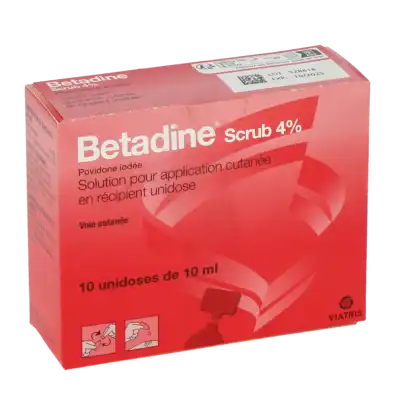 Betadine Scrub 4 %, Solution Pour Application Cutanée En Récipient Unidose à Wittenheim