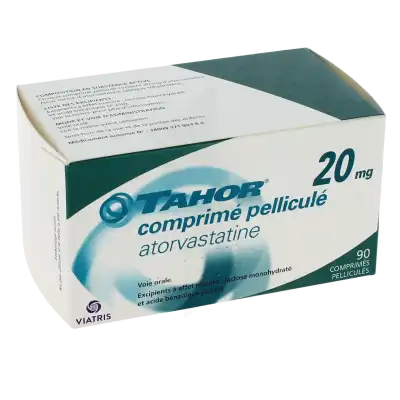 TAHOR 20 mg, comprimé pelliculé