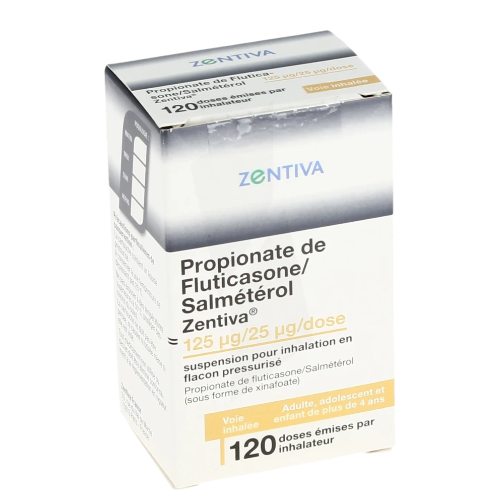 Propionate De Fluticasone/salmeterol Zentiva 125 Microgrammes/25 Microgrammes/dose, Suspension Pour Inhalation En Flacon Pressurisé