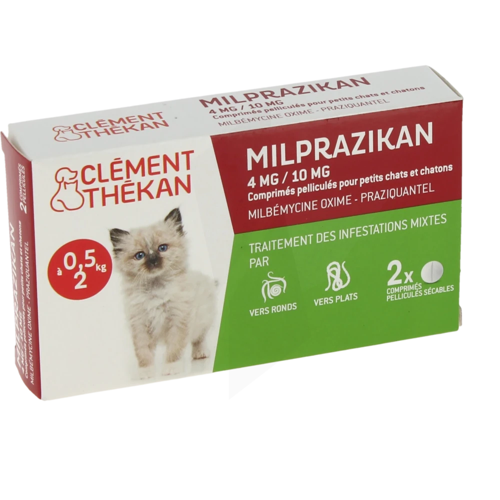 Milprazikan 4 Mg/10 Mg Comprimes Pellicules Pour Petits Chats Et Chatons, Comprimé Pelliculé