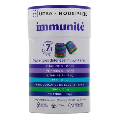 Upsa X Nourished Gummies Immunite Gomme 7 En 1 B/30 à AUCAMVILLE