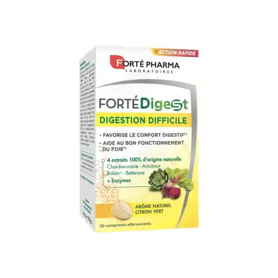 Forte Pharma Fortedigest Digestion Difficile Comprimés Effervescents B/20 à QUINCY-SOUS-SÉNART