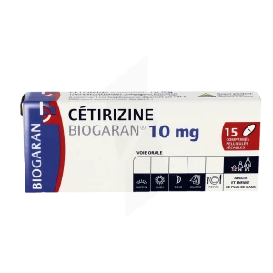 Cetirizine Biogaran 10 Mg, Comprimé Pelliculé Sécable