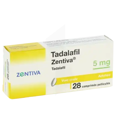 TADALAFIL ZENTIVA 5 mg, comprimé pelliculé