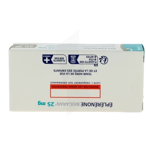 Eplerenone Biogaran 25 Mg, Comprimé Pelliculé