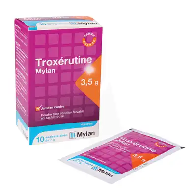 TROXERUTINE MYLAN 3,5 g, poudre pour solution buvable en sachet-dose