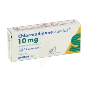Chlormadinone Sandoz 10 Mg, Comprimé
