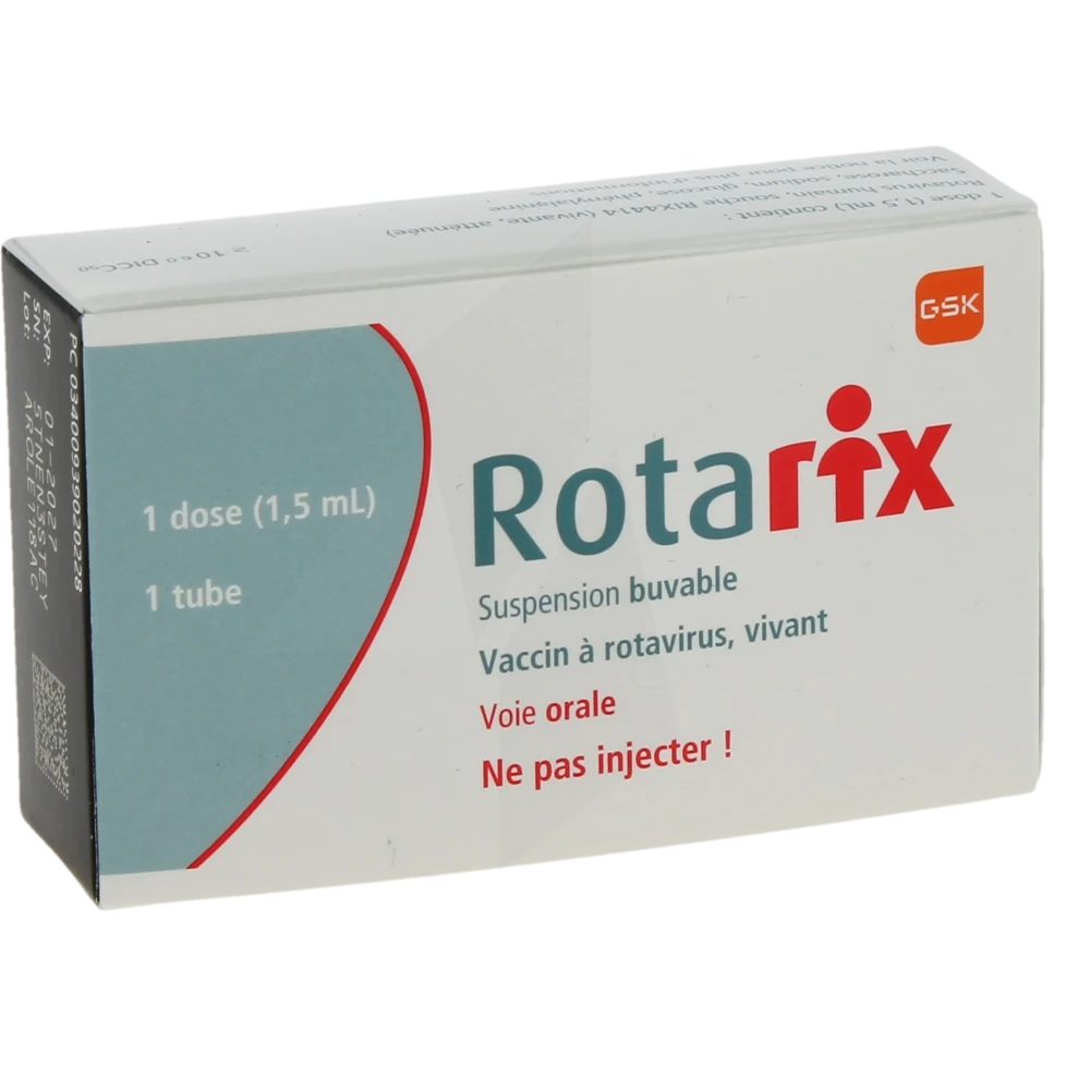 Rotarix, Suspension Buvable En Tube Souple. Vaccin à Rotavirus, Vivant