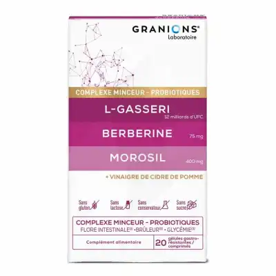 Granions Complexe L.gasseri + Berberine + Morosil Cpr + Gél B/2x20 à La Lande-de-Fronsac