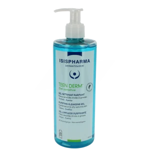 Teen Derm Gel Sensitive Gel Nettoyant Purifiant Fl Pompe/400ml