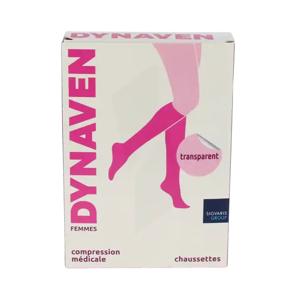 Dynaven Transparent Chaussettes  Femme Classe 2 Beige BronzÉ X Large Normal