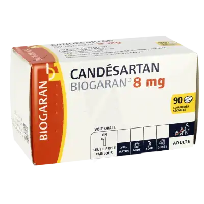 CANDESARTAN BIOGARAN 8 mg, comprimé sécable