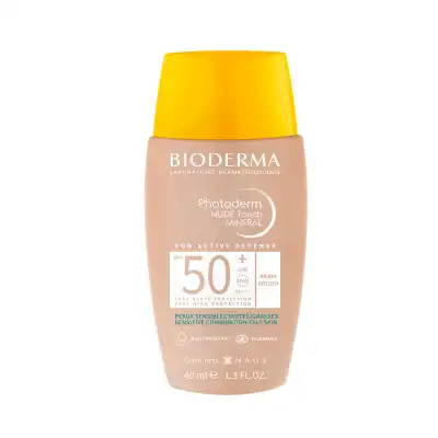 Bioderma Photoderm Nude Touch Minéral Spf50+ Crème Dorée Fl/40ml à Agen