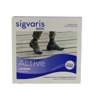 Sigvaris Active Loisirs New Chaussette Classe 2 Homme Noir Long S