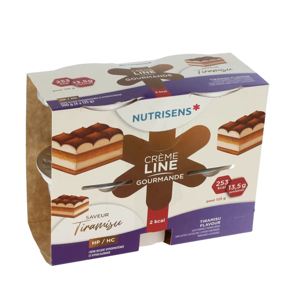 Nutrisens Cremeline Gourmande 2kcal Nutriment Tiramisu 4cups/125g