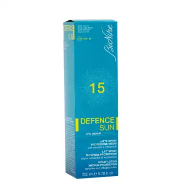 Bionike Defence Sun 15 Lait Spray Peau Sensible Et Intolérante Fl/200ml à Andernos